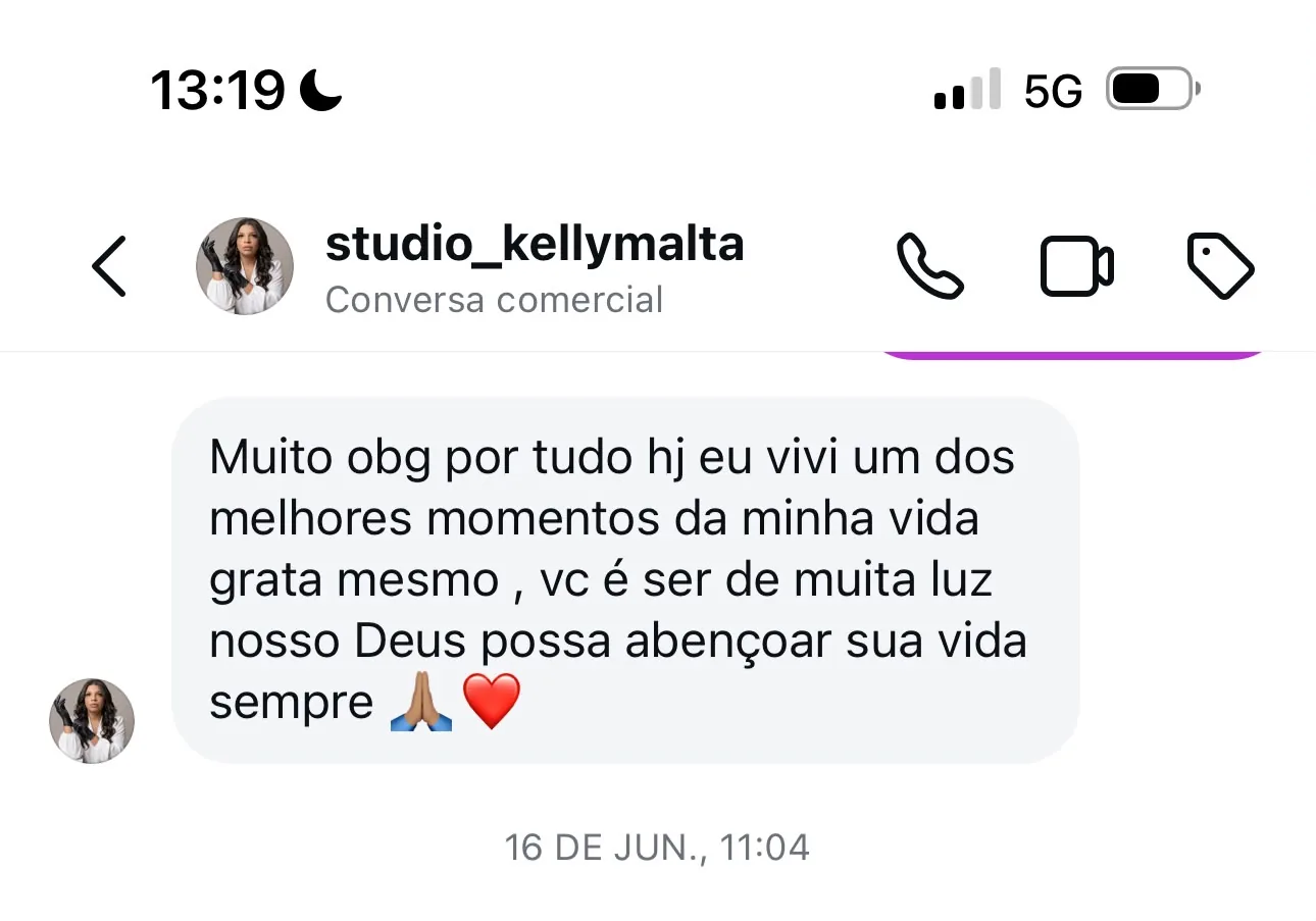 Depoimento de aluna da Lua Glow